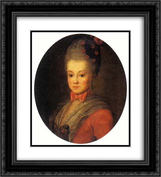 Natalia Ozerova 20x22 Black Ornate Wood Framed Art Print Poster with Double Matting by Christineck, Carl Ludwig