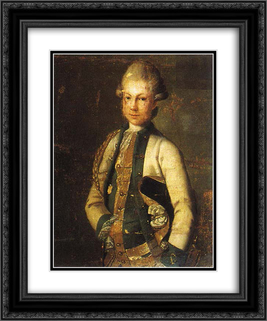 Nikolai Mordvinov 20x24 Black Ornate Wood Framed Art Print Poster with Double Matting by Christineck, Carl Ludwig