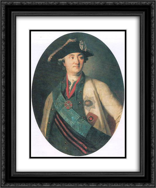 Portrait of Alexei Orlov 20x24 Black Ornate Wood Framed Art Print Poster with Double Matting by Christineck, Carl Ludwig