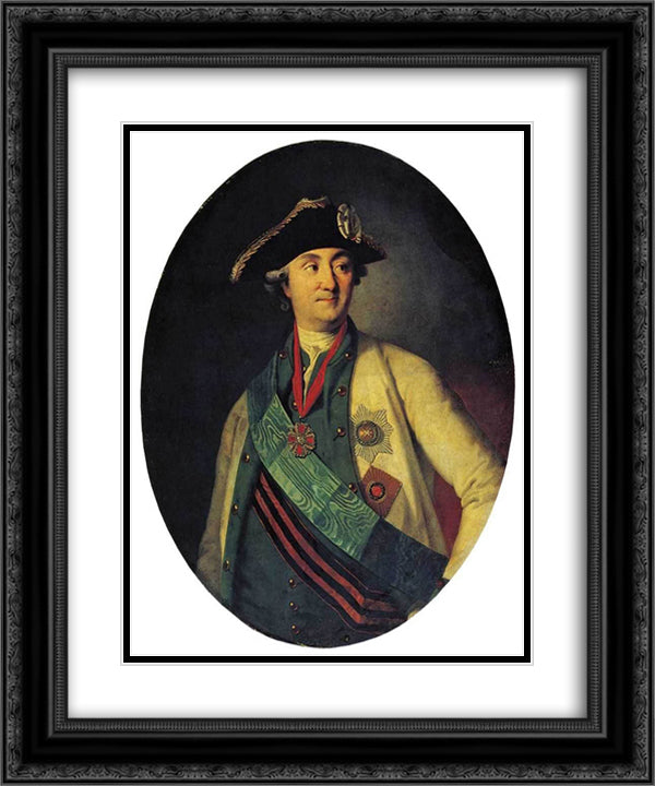 Portrait of Count Orlov-Chesmensky 20x24 Black Ornate Wood Framed Art Print Poster with Double Matting by Christineck, Carl Ludwig