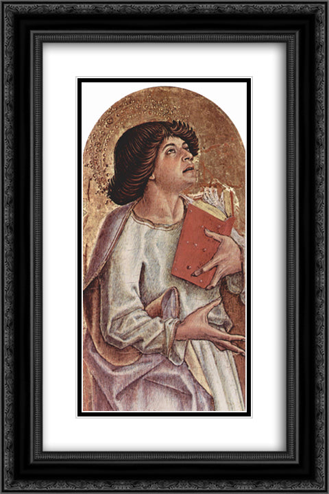 Apostles 16x24 Black Ornate Wood Framed Art Print Poster with Double Matting by Crivelli, Carlo