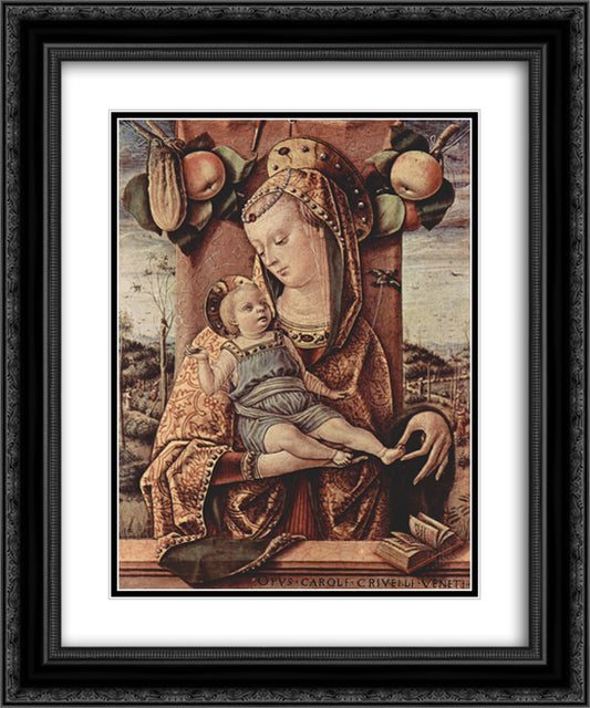 Madonna 20x24 Black Ornate Wood Framed Art Print Poster with Double Matting by Crivelli, Carlo