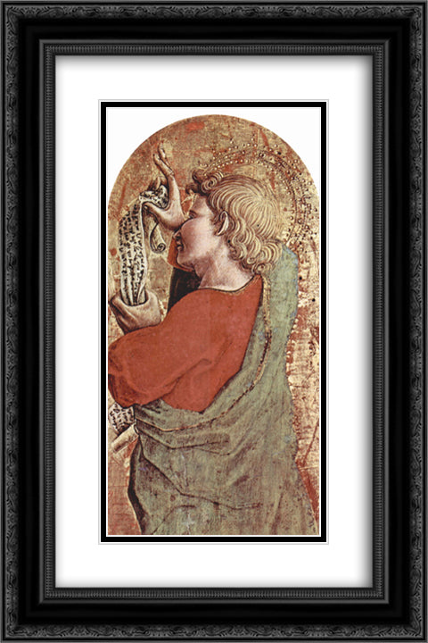 Saint James 16x24 Black Ornate Wood Framed Art Print Poster with Double Matting by Crivelli, Carlo