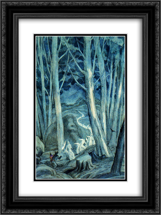 Illustration for The Living Forest 18x24 Black Ornate Wood Framed Art Print Poster with Double Matting by Tejada, Carlos Saenz de