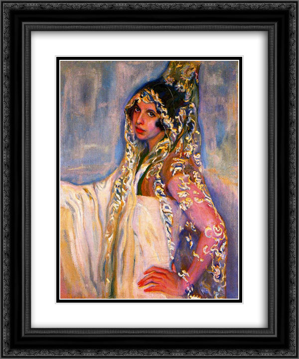 Portrait of Benvenuti Gonzalez del Campillo 20x24 Black Ornate Wood Framed Art Print Poster with Double Matting by Tejada, Carlos Saenz de