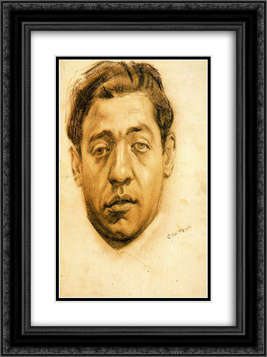 Portrait of Eduardo Santonja Rosales 18x24 Black Ornate Wood Framed Art Print Poster with Double Matting by Tejada, Carlos Saenz de