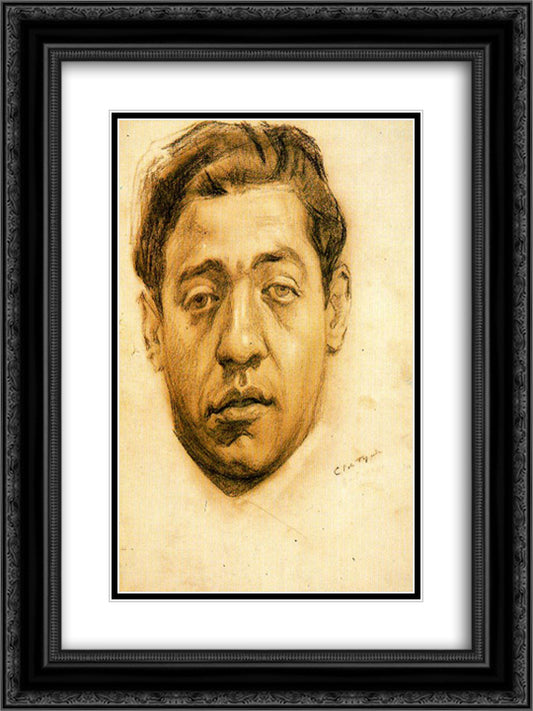 Portrait of Eduardo Santonja Rosales 18x24 Black Ornate Wood Framed Art Print Poster with Double Matting by Tejada, Carlos Saenz de