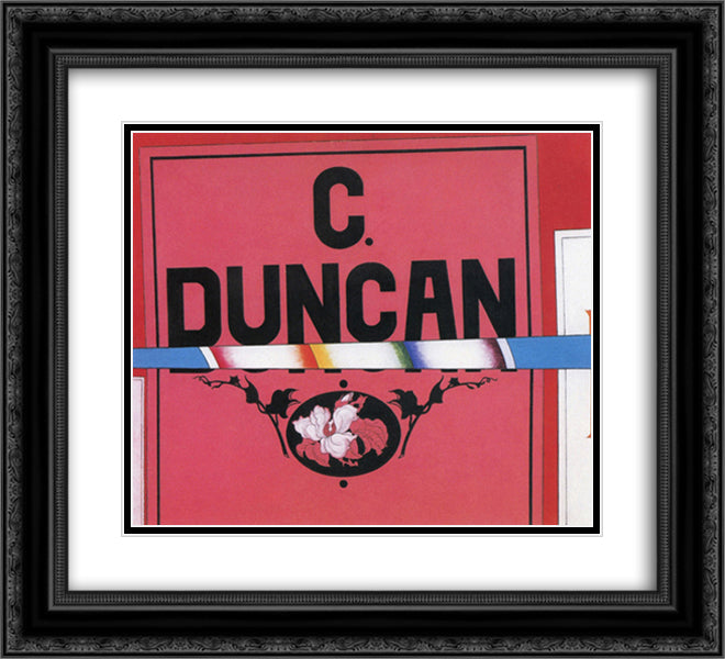 Poster Portrait Duncan 22x20 Black Ornate Wood Framed Art Print Poster with Double Matting by Demuth, Charles