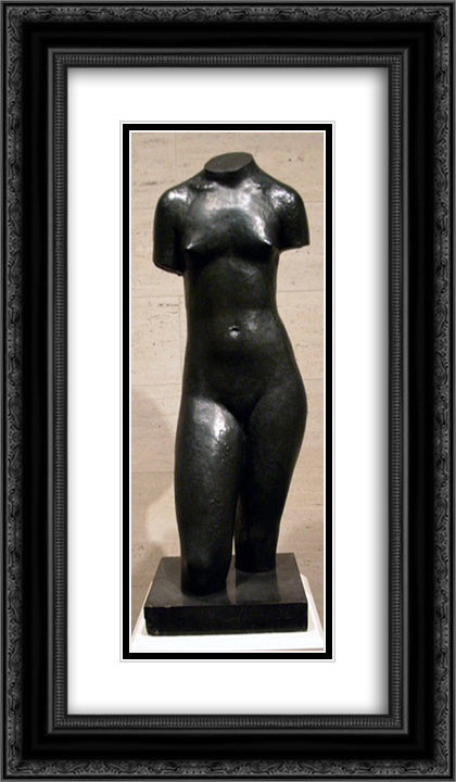 Adolescent Girl 14x24 Black Ornate Wood Framed Art Print Poster with Double Matting by Despiau, Charles