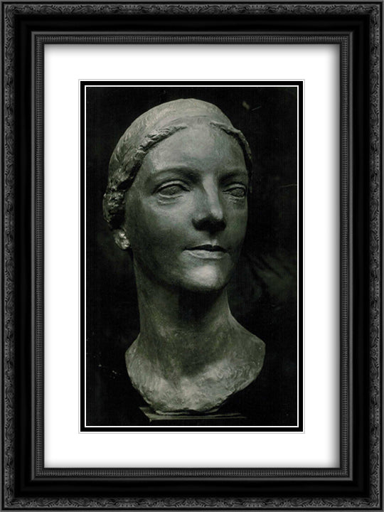 Agnes Meyer 18x24 Black Ornate Wood Framed Art Print Poster with Double Matting by Despiau, Charles
