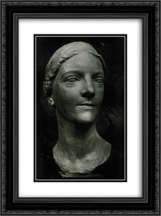 Agnes Meyer 18x24 Black Ornate Wood Framed Art Print Poster with Double Matting by Despiau, Charles