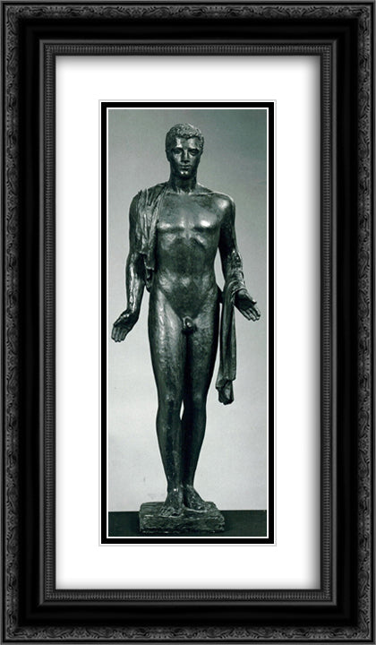 Apollon 14x24 Black Ornate Wood Framed Art Print Poster with Double Matting by Despiau, Charles