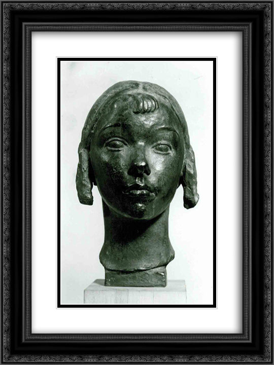 Cra-Cra 18x24 Black Ornate Wood Framed Art Print Poster with Double Matting by Despiau, Charles