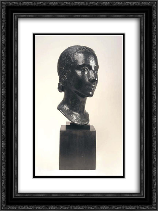 Princesse Murat 18x24 Black Ornate Wood Framed Art Print Poster with Double Matting by Despiau, Charles