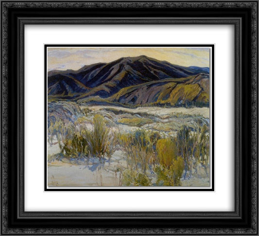 In the Banner Valley 22x20 Black Ornate Wood Framed Art Print Poster with Double Matting by Reiffel, Charles