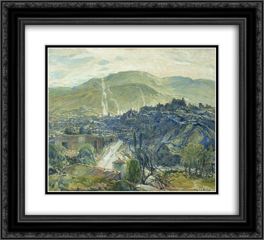 Morning, Nogales, Arizona 22x20 Black Ornate Wood Framed Art Print Poster with Double Matting by Reiffel, Charles