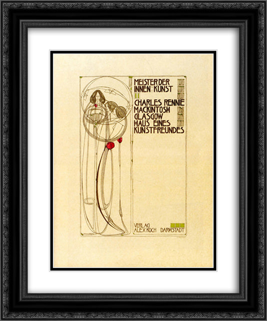 Cover design 20x24 Black Ornate Wood Framed Art Print Poster with Double Matting by Mackintosh, Charles Rennie