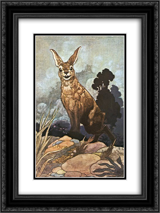 He Said I am Surprised I Expect its a Party 18x24 Black Ornate Wood Framed Art Print Poster with Double Matting by Robinson, Charles