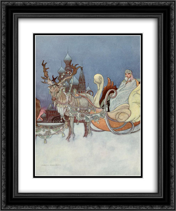 The Remarkable Rocket 20x24 Black Ornate Wood Framed Art Print Poster with Double Matting by Robinson, Charles