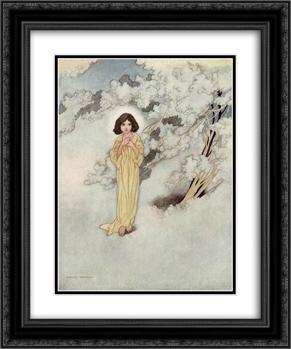 The selfish giant 20x24 Black Ornate Wood Framed Art Print Poster with Double Matting by Robinson, Charles
