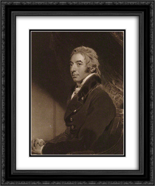 Andrew Barnard 20x24 Black Ornate Wood Framed Art Print Poster with Double Matting by Turner, Charles