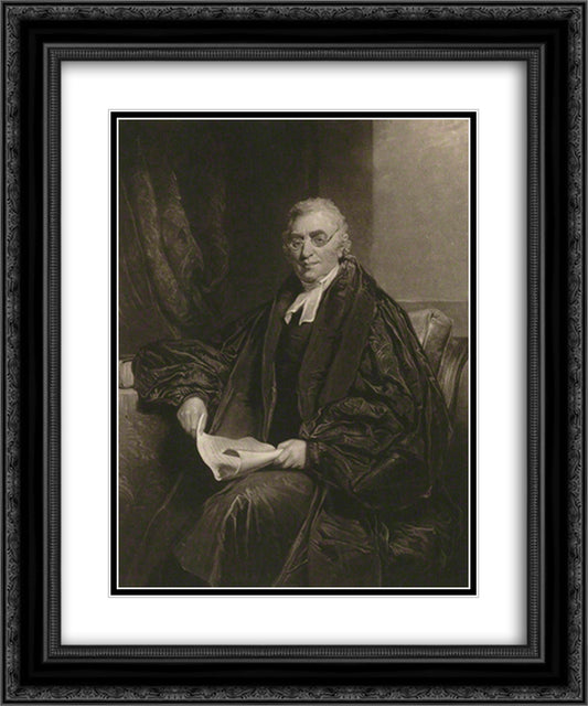 Andrew Bell 20x24 Black Ornate Wood Framed Art Print Poster with Double Matting by Turner, Charles