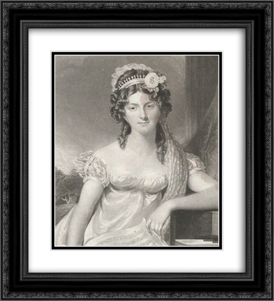 Ann Maria Tree 20x22 Black Ornate Wood Framed Art Print Poster with Double Matting by Turner, Charles