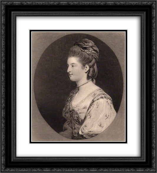 Apollonia Wodehouse (nee Nourse) 20x22 Black Ornate Wood Framed Art Print Poster with Double Matting by Turner, Charles