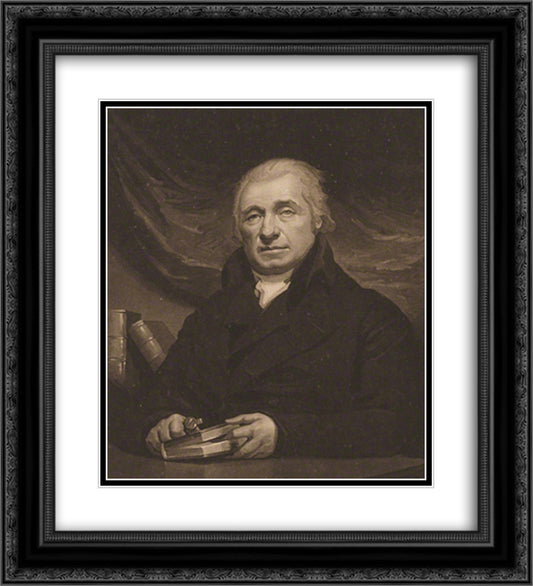 Archibald McLean 20x22 Black Ornate Wood Framed Art Print Poster with Double Matting by Turner, Charles