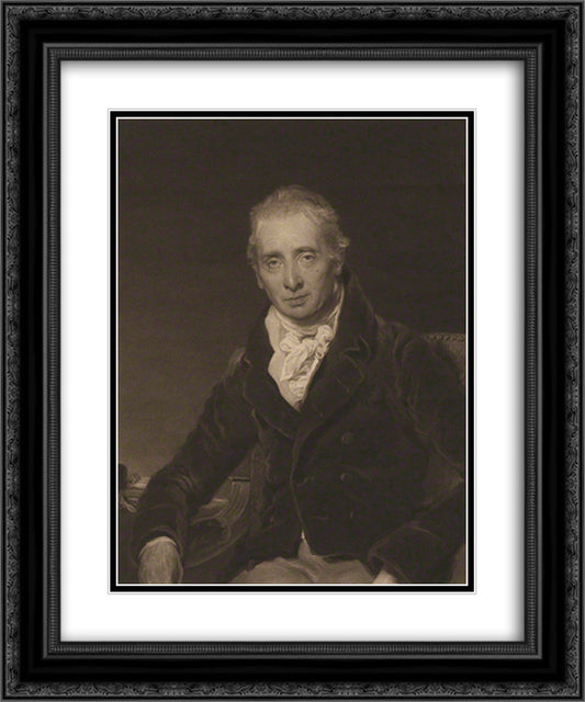 Benjamin Rouse 20x24 Black Ornate Wood Framed Art Print Poster with Double Matting by Turner, Charles