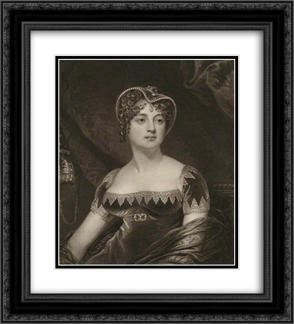 Catherine Whitmore (nee Thomason) 20x22 Black Ornate Wood Framed Art Print Poster with Double Matting by Turner, Charles