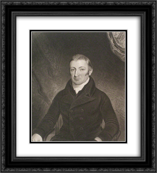 Charles Andrews 20x22 Black Ornate Wood Framed Art Print Poster with Double Matting by Turner, Charles