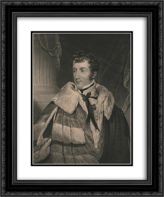 Charles Gordon-Lennox, 5th Duke of Richmond and Lennox 20x24 Black Ornate Wood Framed Art Print Poster with Double Matting by Turner, Charles