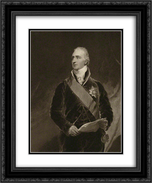 Charles Whitworth, 1st Earl Whitworth 20x24 Black Ornate Wood Framed Art Print Poster with Double Matting by Turner, Charles