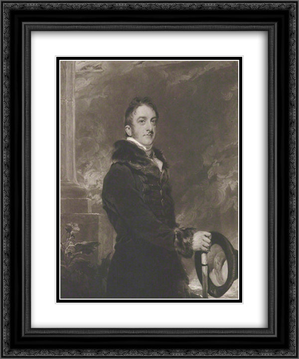 Cropley Ashley-Cooper, 6th Earl of Shaftesbury 20x24 Black Ornate Wood Framed Art Print Poster with Double Matting by Turner, Charles