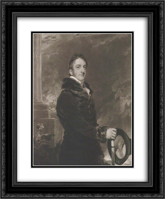 Cropley Ashley-Cooper, 6th Earl of Shaftesbury 20x24 Black Ornate Wood Framed Art Print Poster with Double Matting by Turner, Charles
