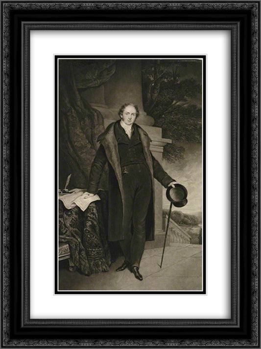 Edmund Pollexfen Bastard 18x24 Black Ornate Wood Framed Art Print Poster with Double Matting by Turner, Charles