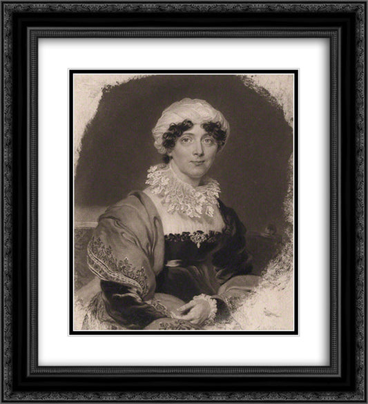 Eleanor (nee Watts), Lady Wigram 20x22 Black Ornate Wood Framed Art Print Poster with Double Matting by Turner, Charles