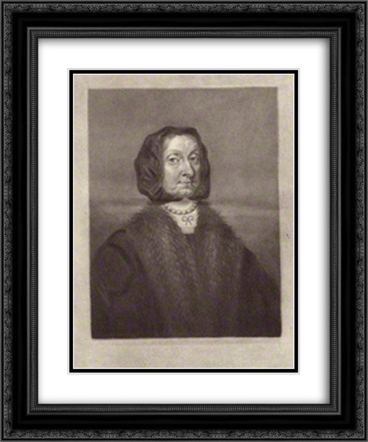 Elizabeth Cromwell (nee Steward) 20x24 Black Ornate Wood Framed Art Print Poster with Double Matting by Turner, Charles