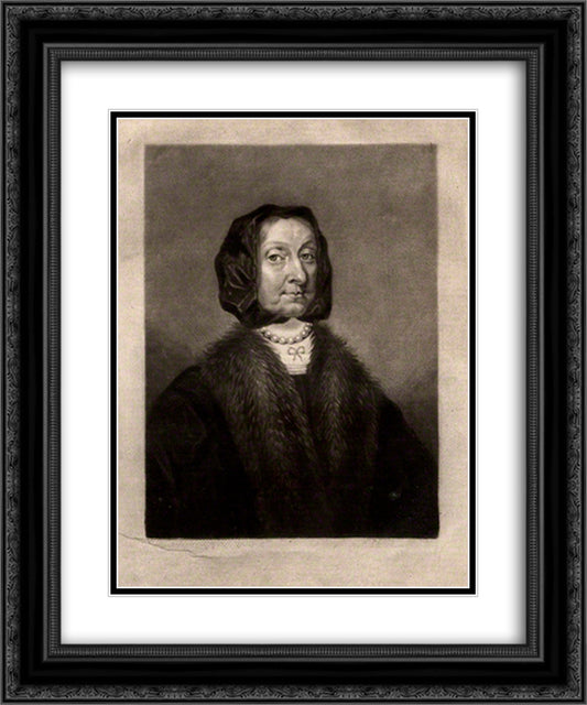 Elizabeth Cromwell (nee Steward) 20x24 Black Ornate Wood Framed Art Print Poster with Double Matting by Turner, Charles
