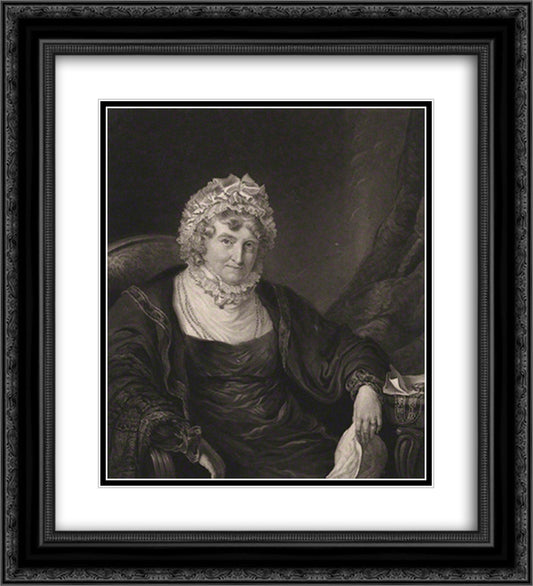 Elizabeth Herbert (nee Spencer), Countess of Pembroke 20x22 Black Ornate Wood Framed Art Print Poster with Double Matting by Turner, Charles