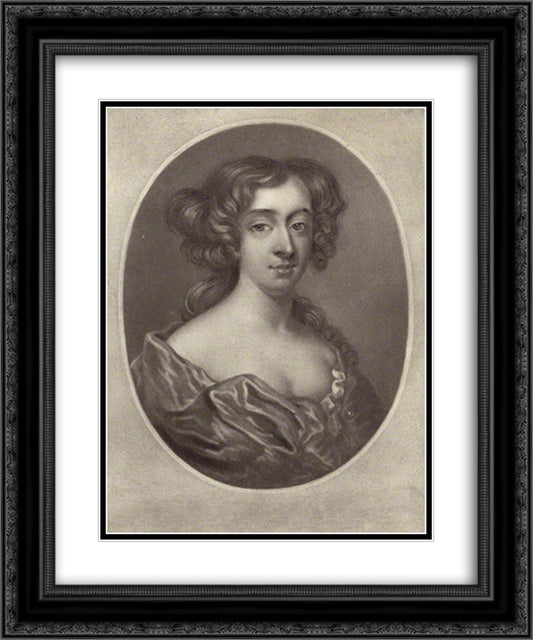 Frances Teresa Stuart, Duchess of Richmond and Lennox 20x24 Black Ornate Wood Framed Art Print Poster with Double Matting by Turner, Charles