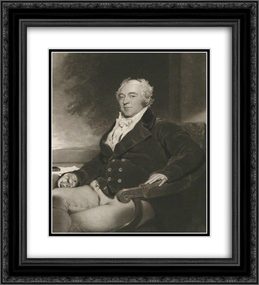 Francis North, 4th Earl of Guilford 20x22 Black Ornate Wood Framed Art Print Poster with Double Matting by Turner, Charles