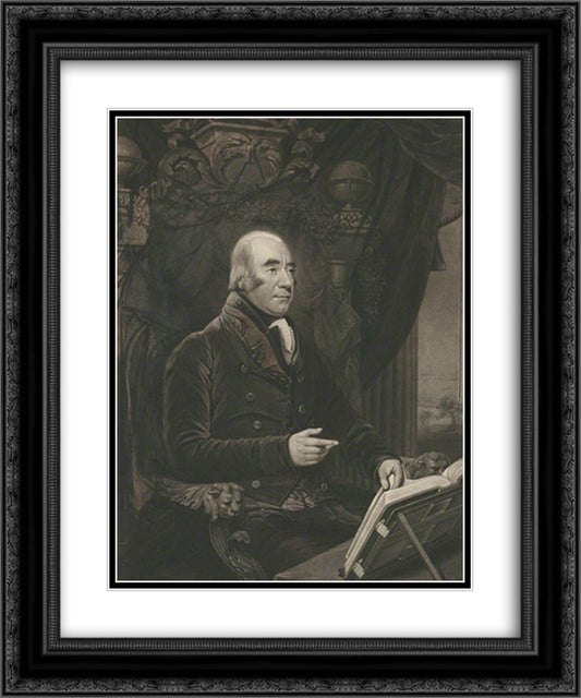 Francis Rawdon-Hastings, 1st Marquess of Hastings 20x24 Black Ornate Wood Framed Art Print Poster with Double Matting by Turner, Charles