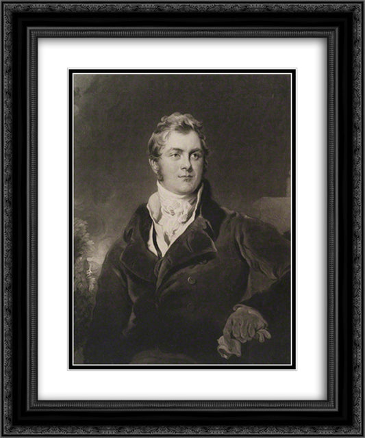 Frederick John Robinson, 1st Earl of Ripon 20x24 Black Ornate Wood Framed Art Print Poster with Double Matting by Turner, Charles