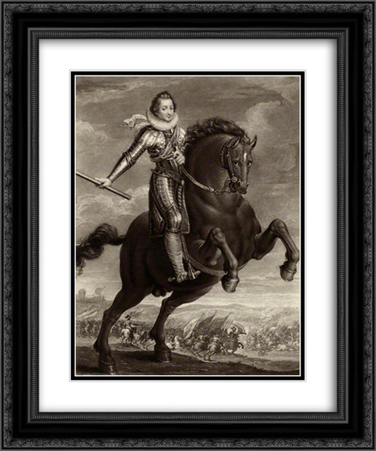 Frederick V, King of Bohemia 20x24 Black Ornate Wood Framed Art Print Poster with Double Matting by Turner, Charles