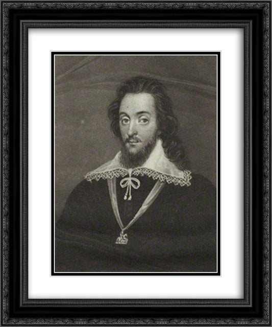 George Clifford, 3rd Earl of Cumberland 20x24 Black Ornate Wood Framed Art Print Poster with Double Matting by Turner, Charles