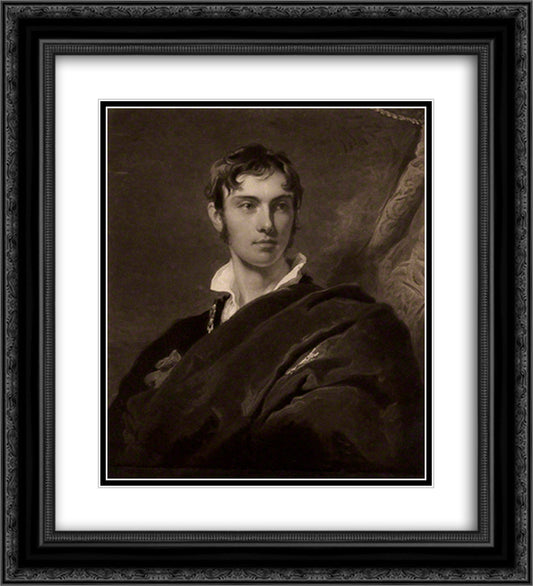 George Hamilton Gordon, 4th Earl of Aberdeen 20x22 Black Ornate Wood Framed Art Print Poster with Double Matting by Turner, Charles