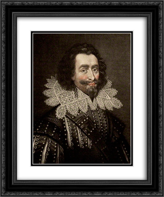 George Villiers, 1st Duke of Buckingham 20x24 Black Ornate Wood Framed Art Print Poster with Double Matting by Turner, Charles