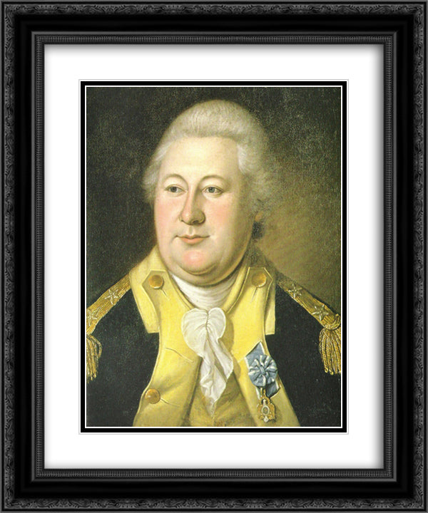 Henry Knox 20x24 Black Ornate Wood Framed Art Print Poster with Double Matting by Peale, Charles Willson